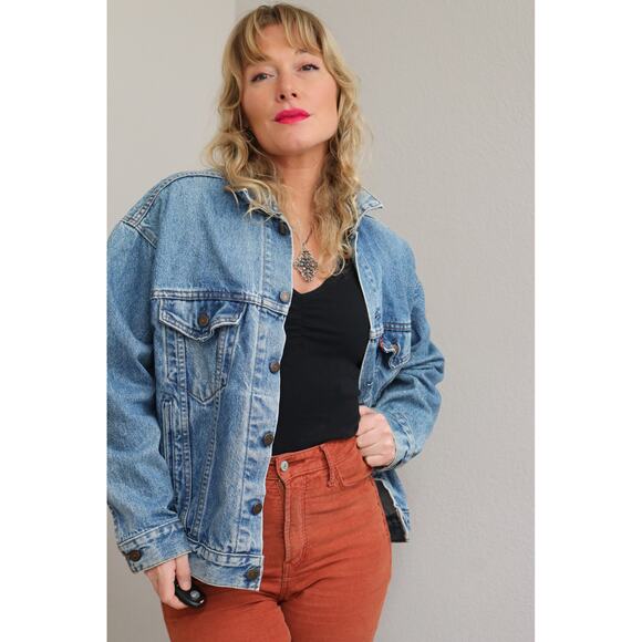 1980's Vintage Levi's 70507 Denim Jean Trucker Jacket ~Men's SM MD Women's MD LG - Picture 4 of 10